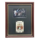 Queen - Framed Queen photograph with facsimile signatures of all four members Freddie Mercury