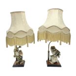 Two Giuseppe Armani figural lamps