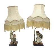 Two Giuseppe Armani figural lamps