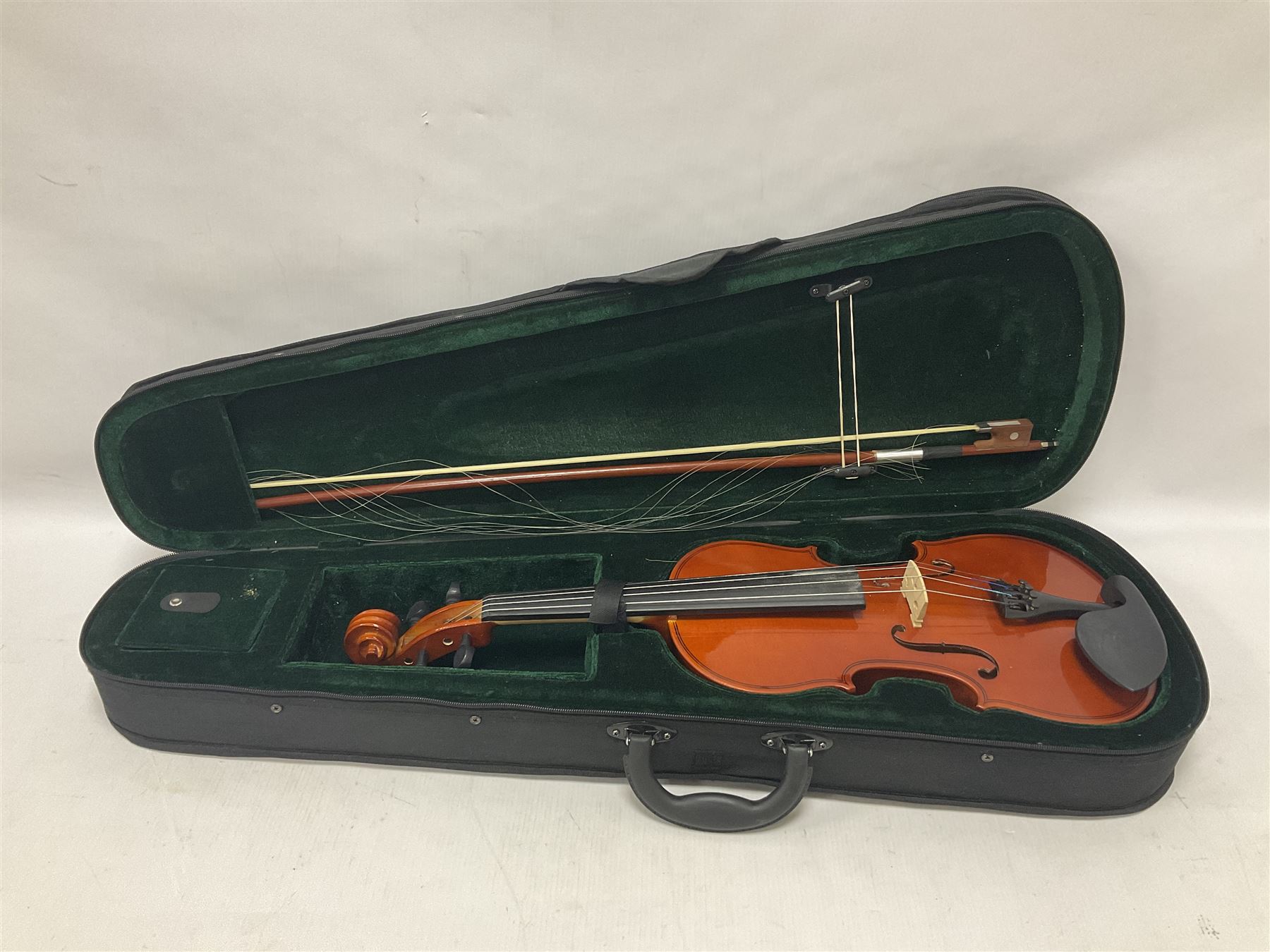 Full size violin with a maple case and ebonised fingerboard and fittings - Image 2 of 21