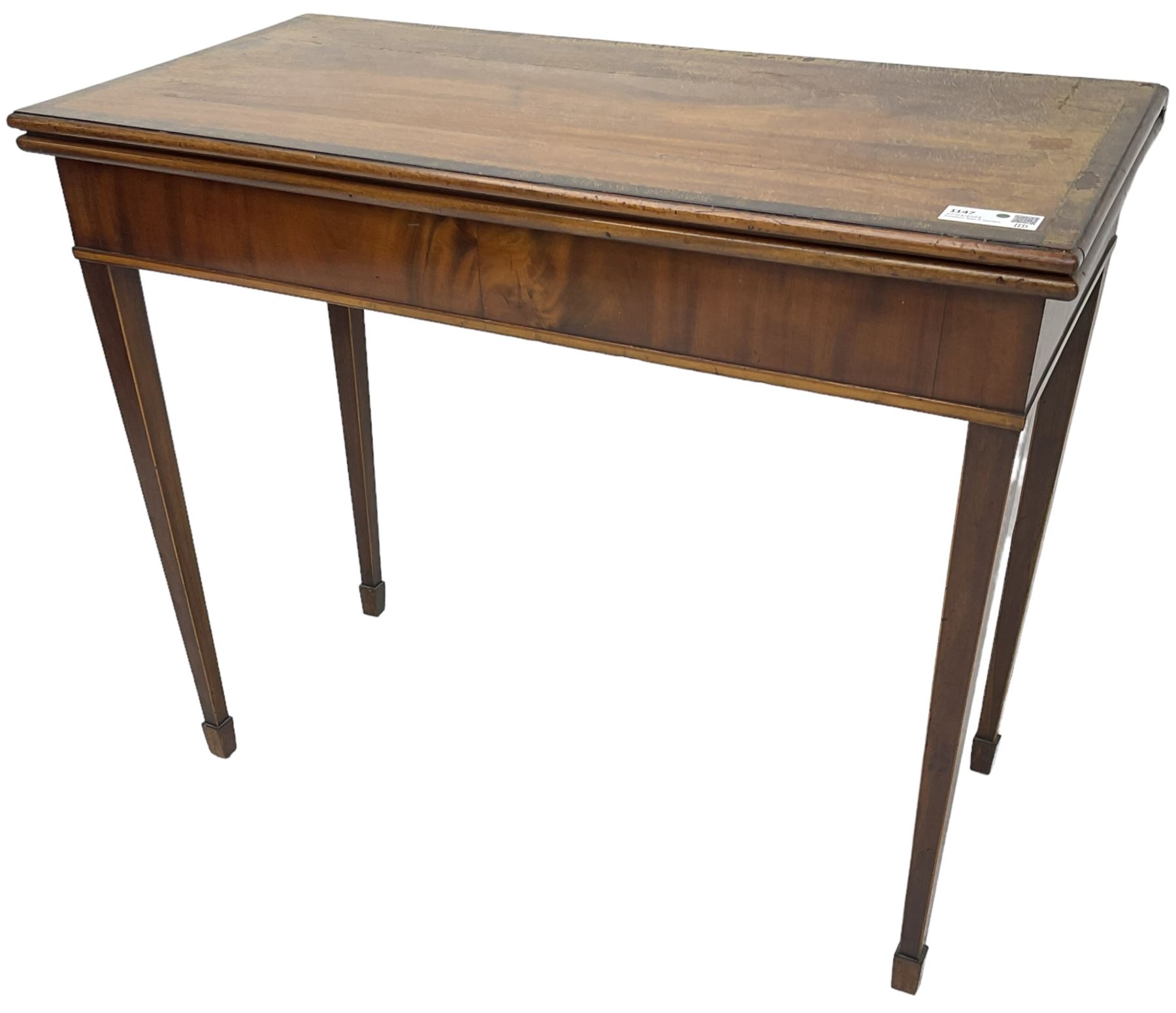 19th century mahogany card table - Image 3 of 8