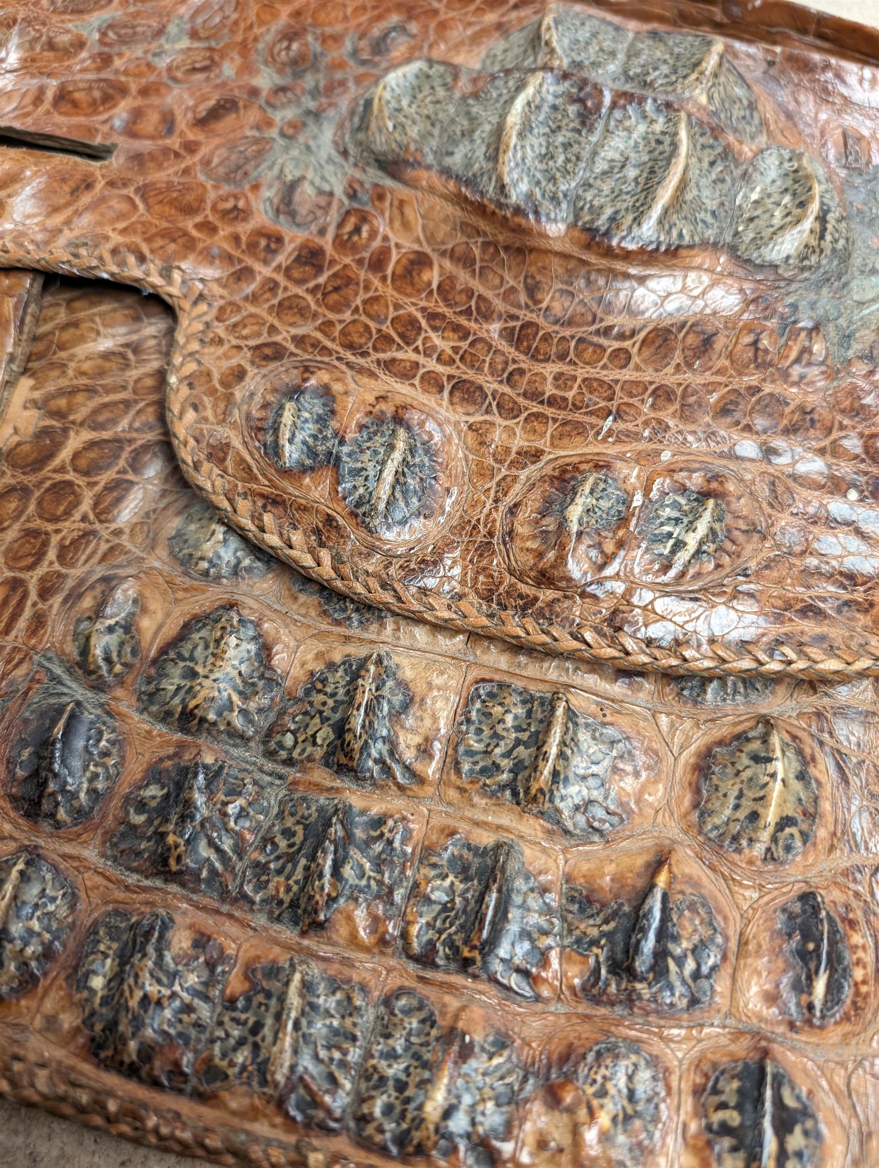 Crocodile skin handbag and lizard skin purse - Image 2 of 2