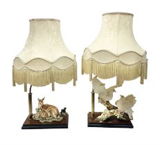 Two Giuseppe Armani figural lamps