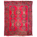 Early 20th century Western Anatolia Turkish Oushak crimson ground carpet
