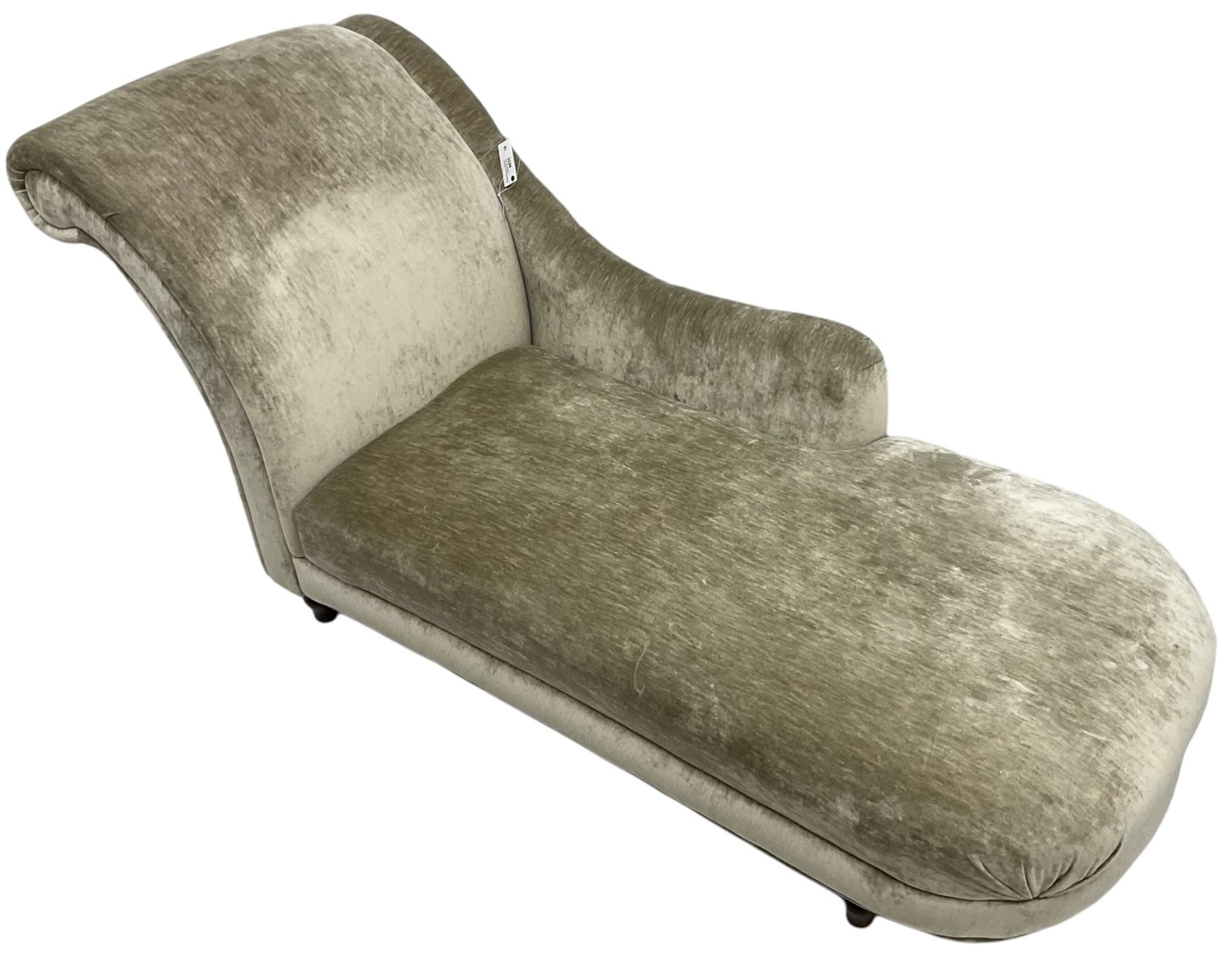 Contemporary chaise longue with scrolled back - Image 4 of 8