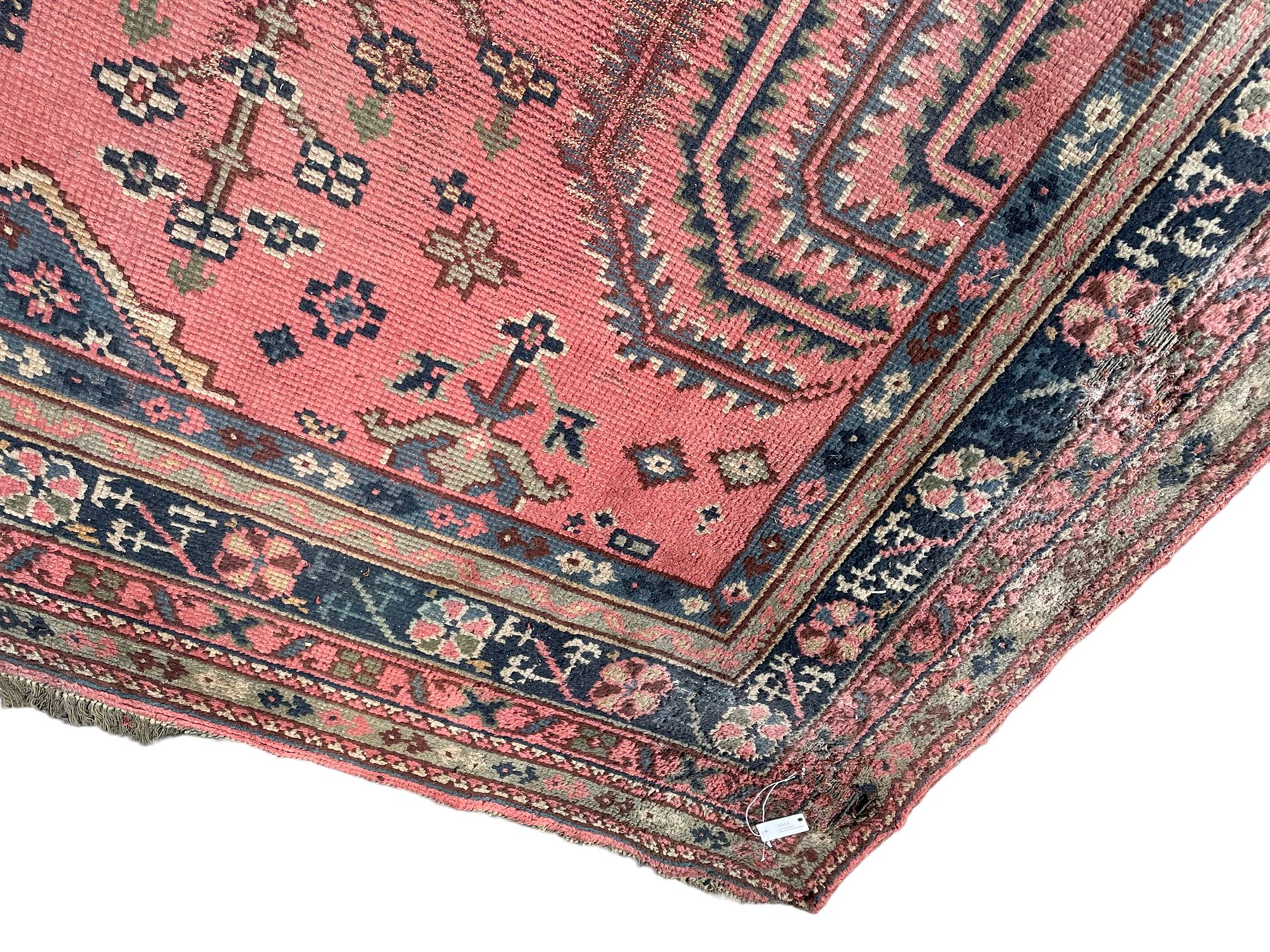 Large early 20th century Turkish red ground carpet - Image 11 of 13