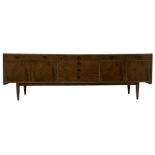 Mid-20th century figured walnut sideboard