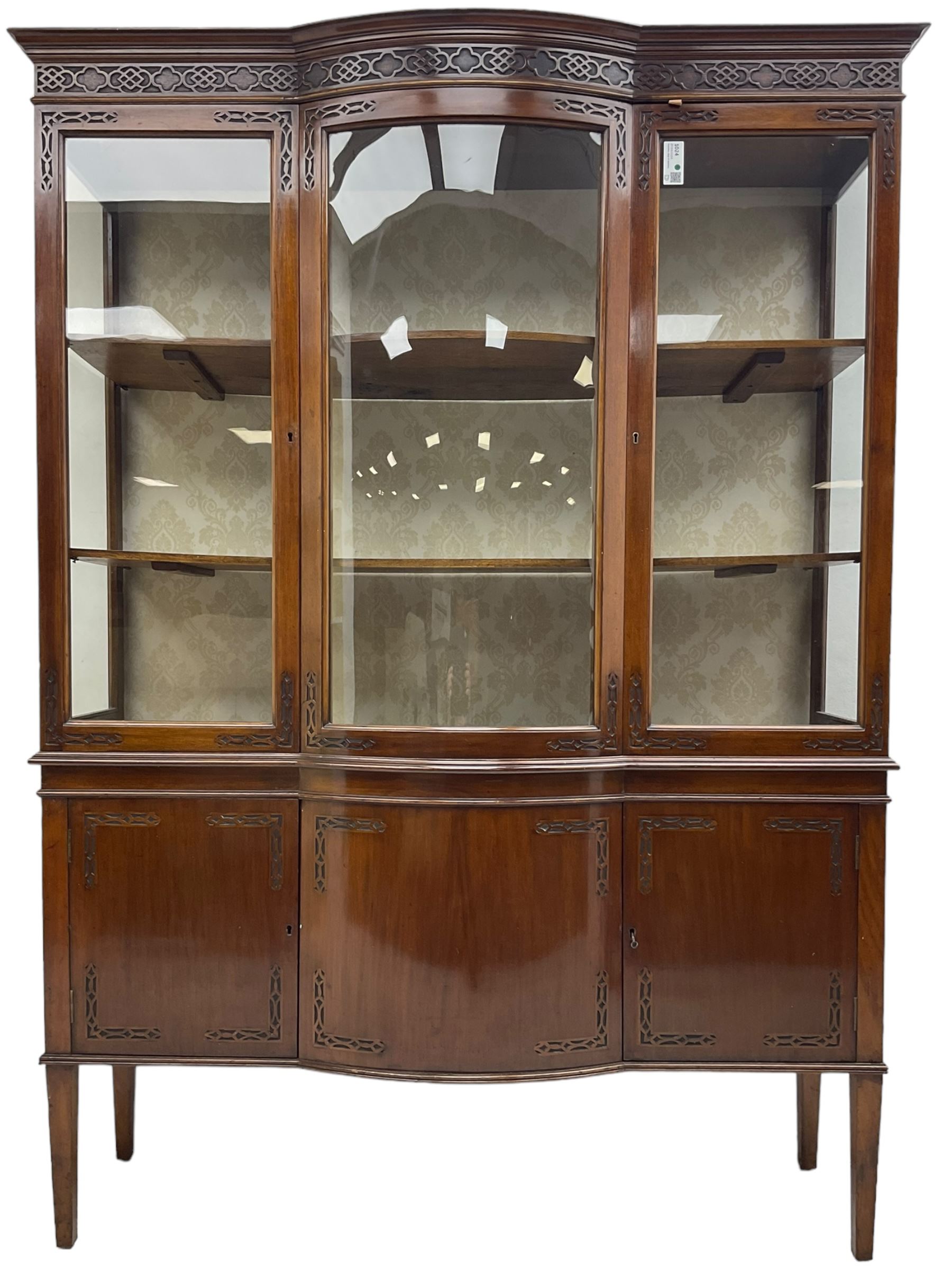 Edwardian mahogany display cabinet