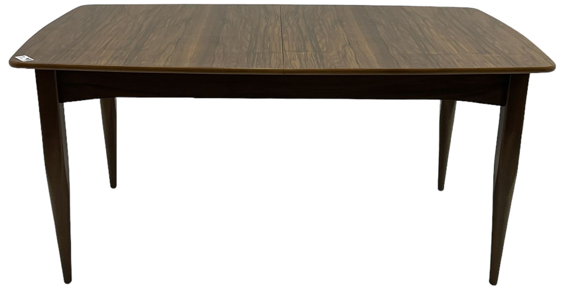 Mid-20th century figured walnut extending dining table - Image 5 of 6
