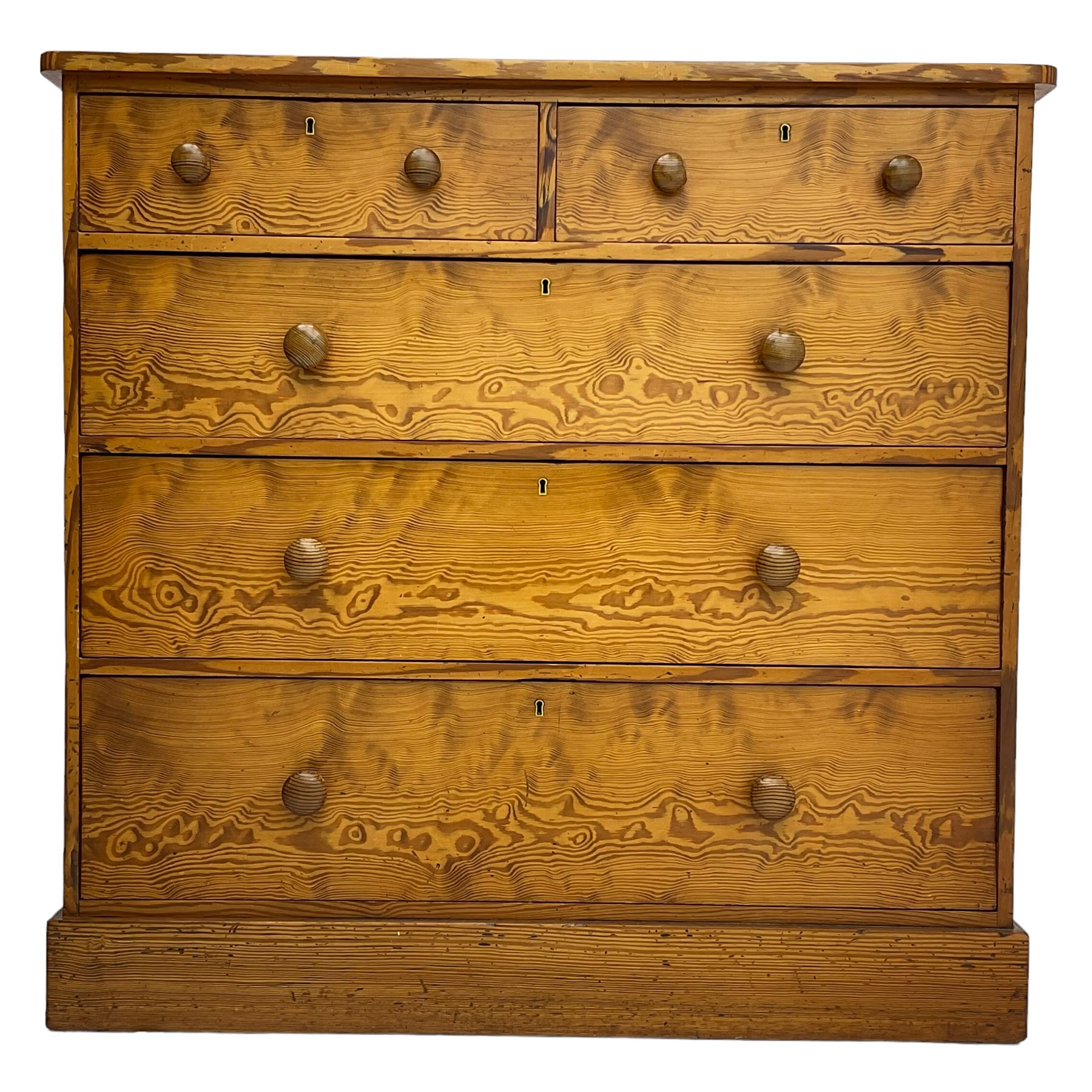 Victorian pitch pine chest