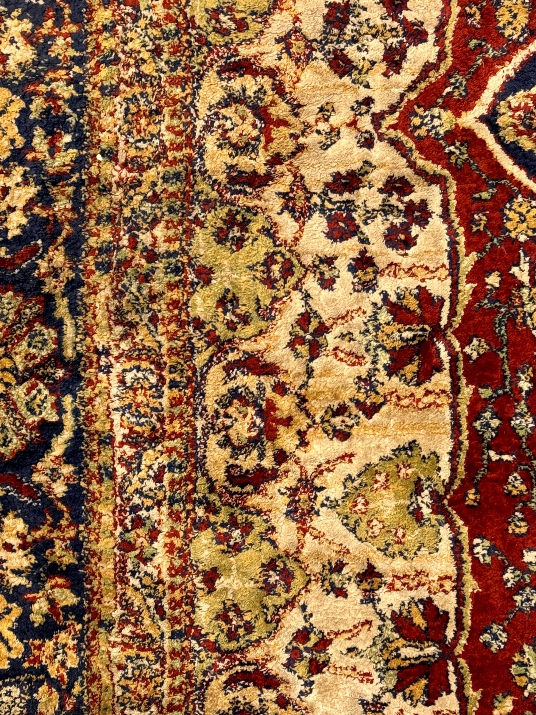 Persian design crimson ground rug - Image 6 of 7