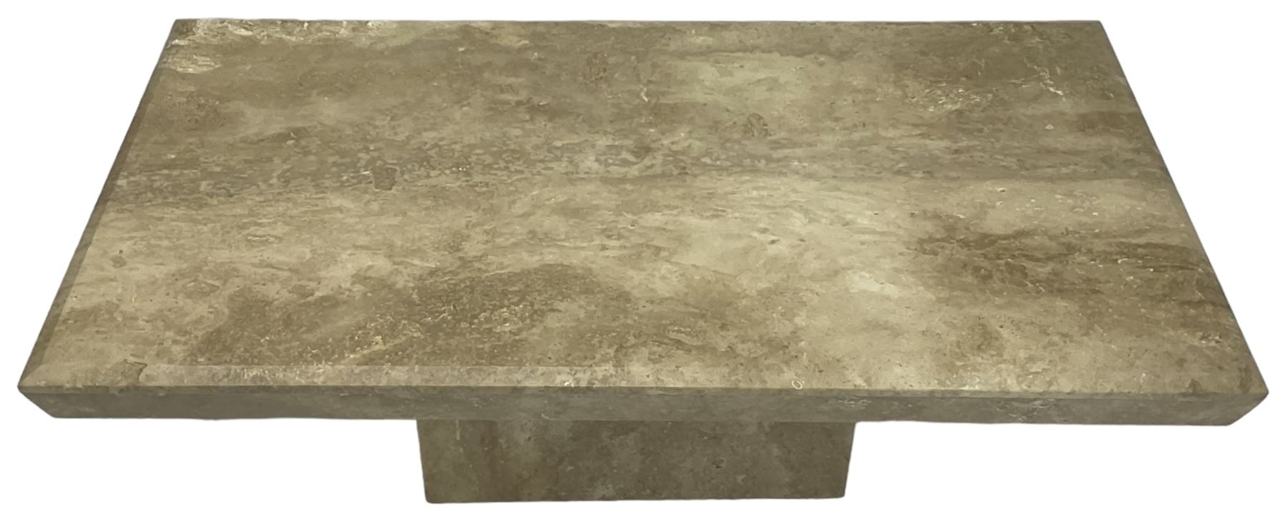 Travertine coffee table - Image 2 of 5