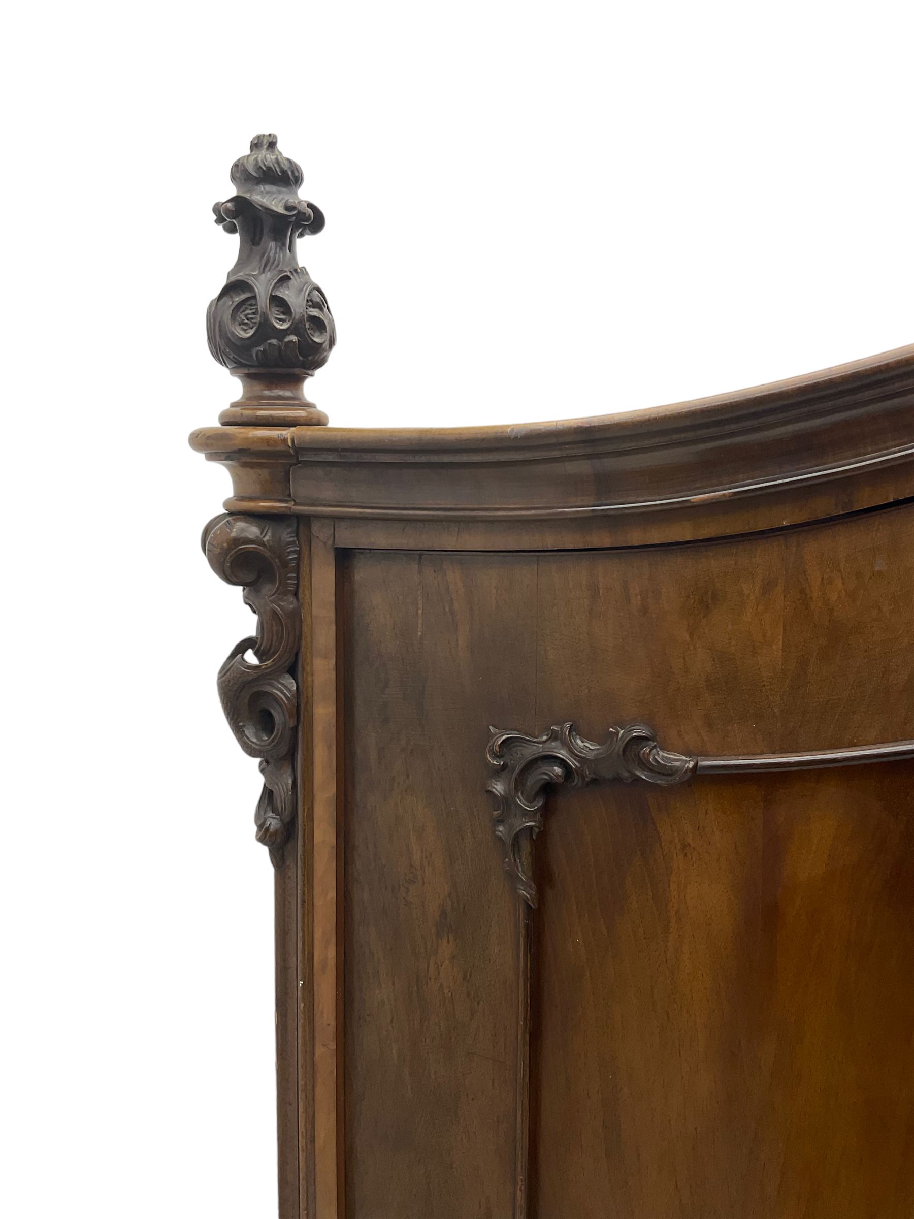 Early 20th century Italian walnut armoire wardrobe - Image 3 of 13