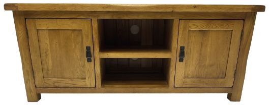 Contemporary medium oak TV or media unit