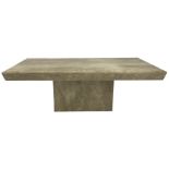 Travertine coffee table