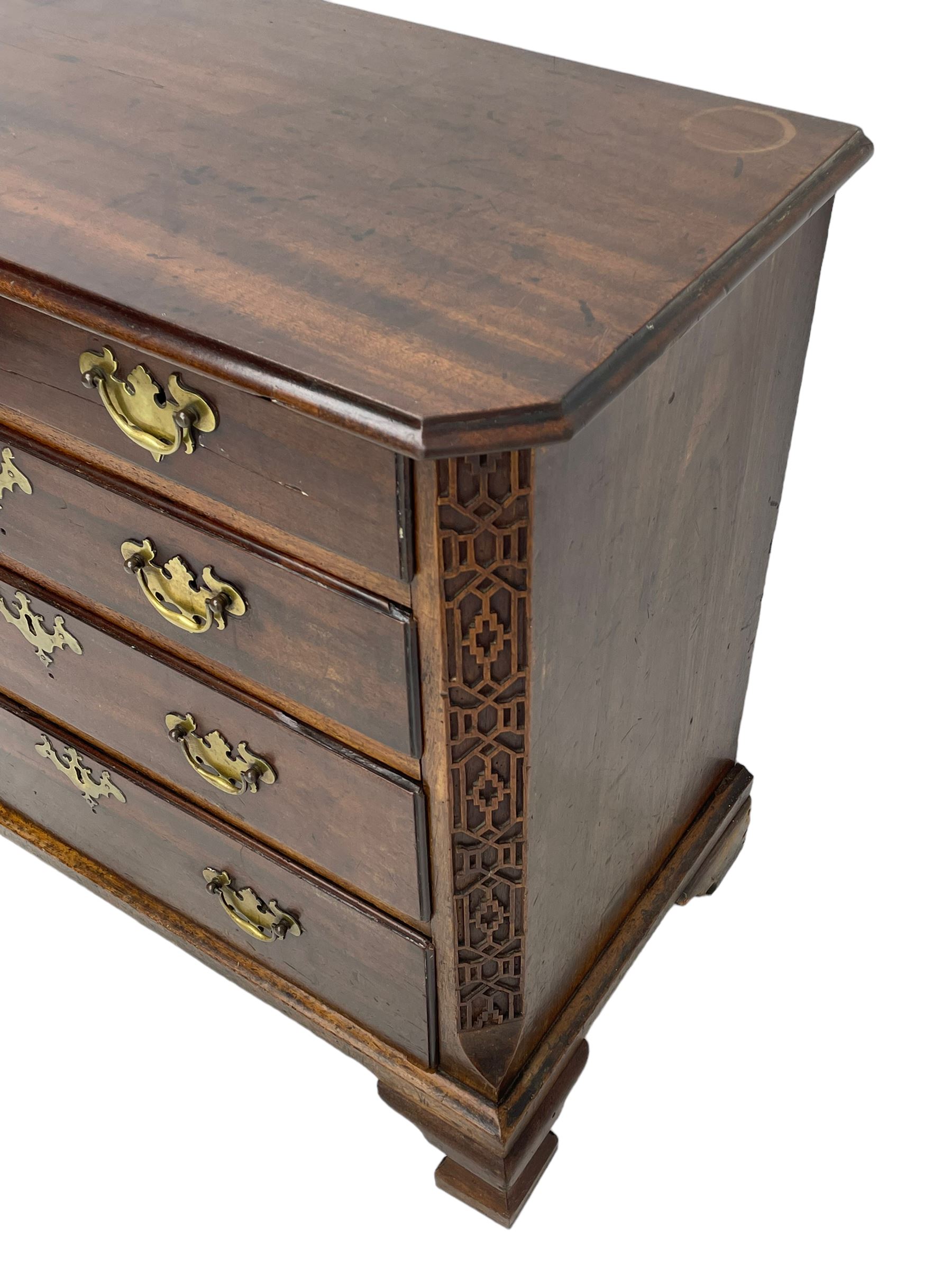 George III Chippendale design mahogany chest - Image 8 of 13