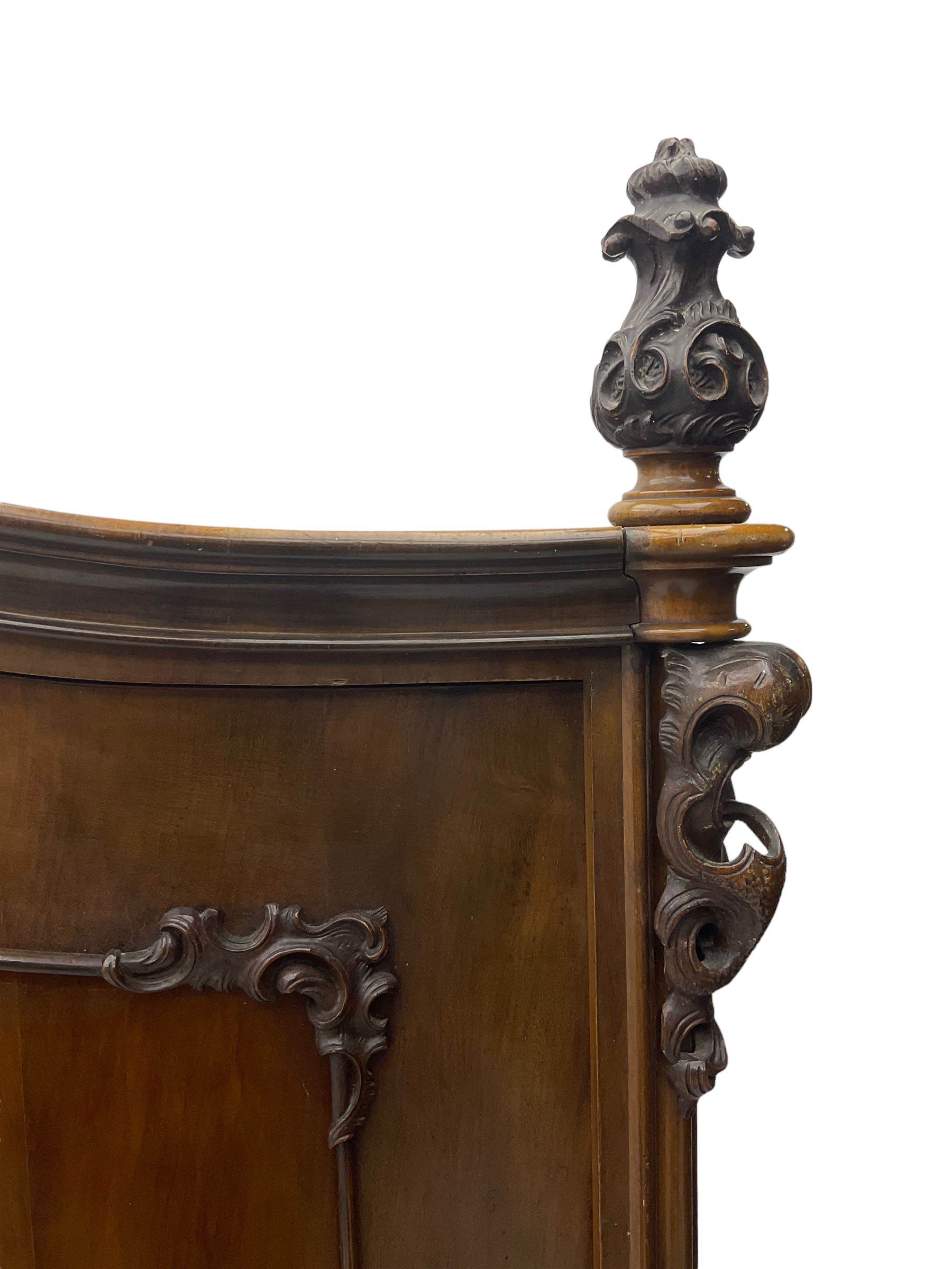 Early 20th century Italian walnut armoire wardrobe - Image 6 of 13