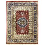 Persian design crimson ground rug