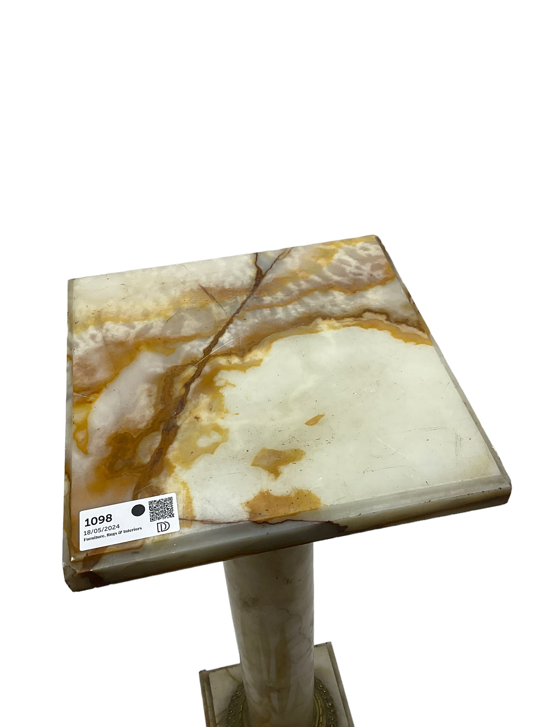 Late 19th century variegated marble torchère or plant stand - Image 2 of 7