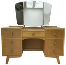 Meredew - mid-20th century oak kneehole dressing table