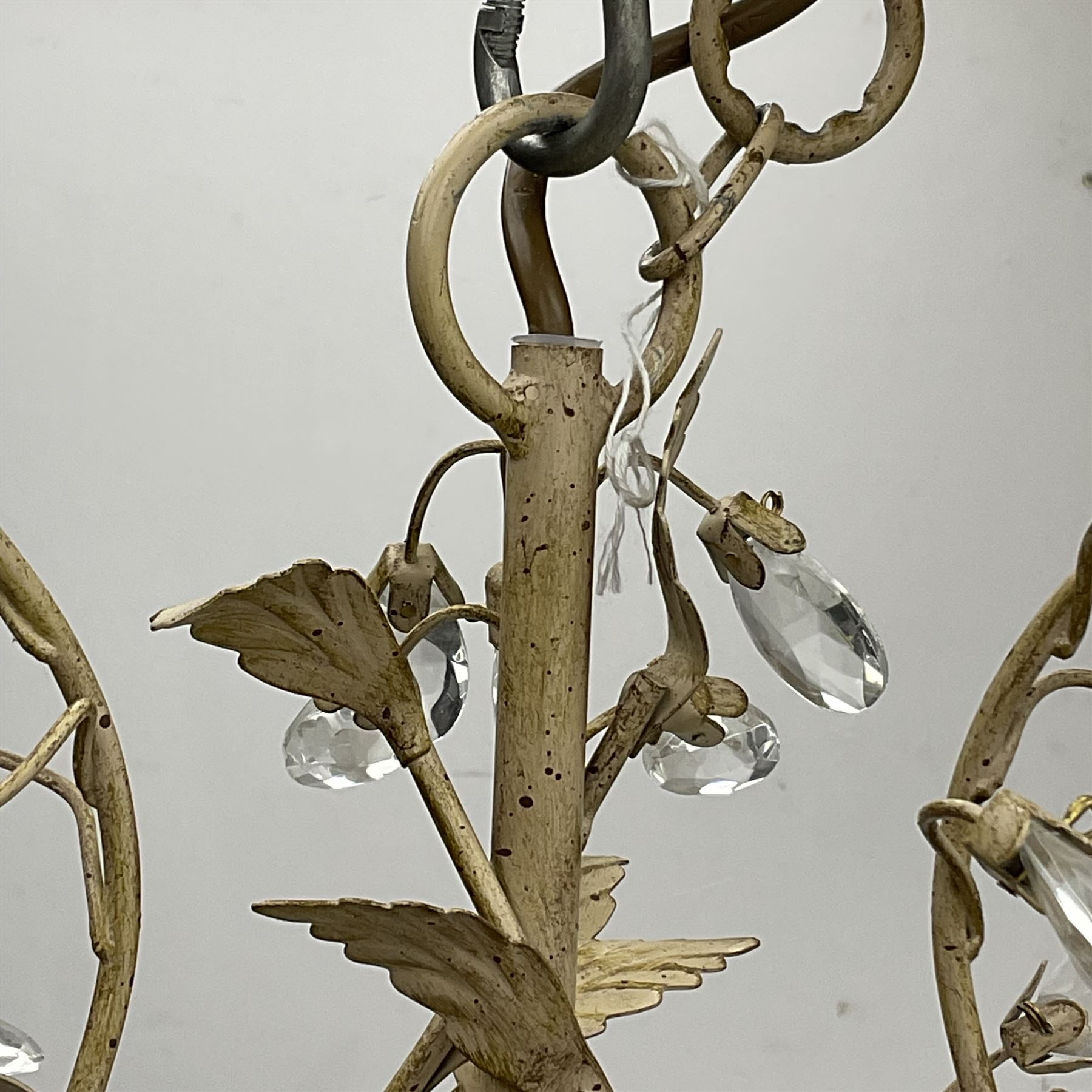 Laura Ashley - pair of eight branch metal chandeliers - Image 6 of 8