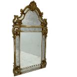 Victorian design parcel gilt wall mirror