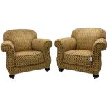 Pair of traditionally shaped armchairs