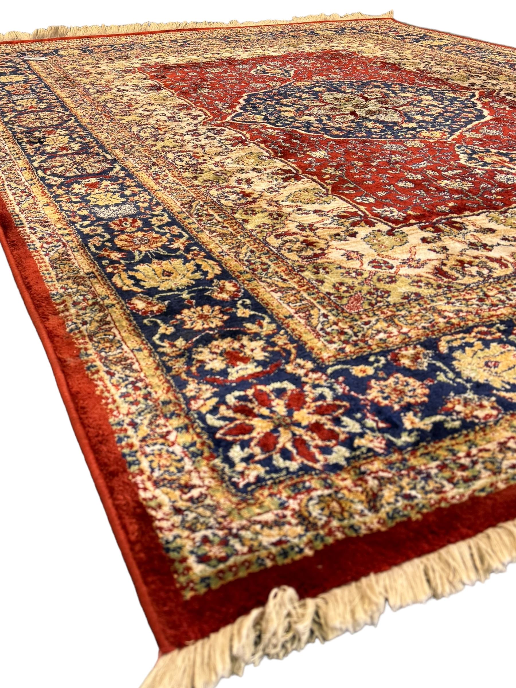 Persian design crimson ground rug - Image 5 of 7