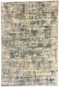 Contemporary abstract rug in blue and grey shades