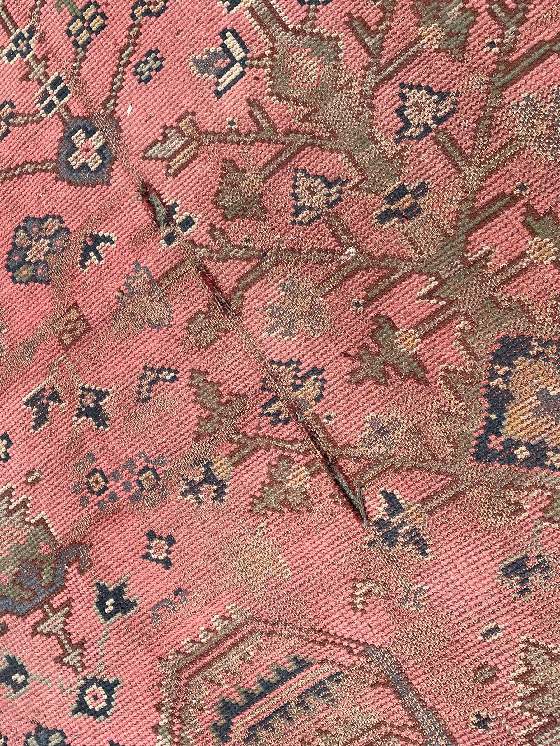 Large early 20th century Turkish red ground carpet - Image 9 of 13