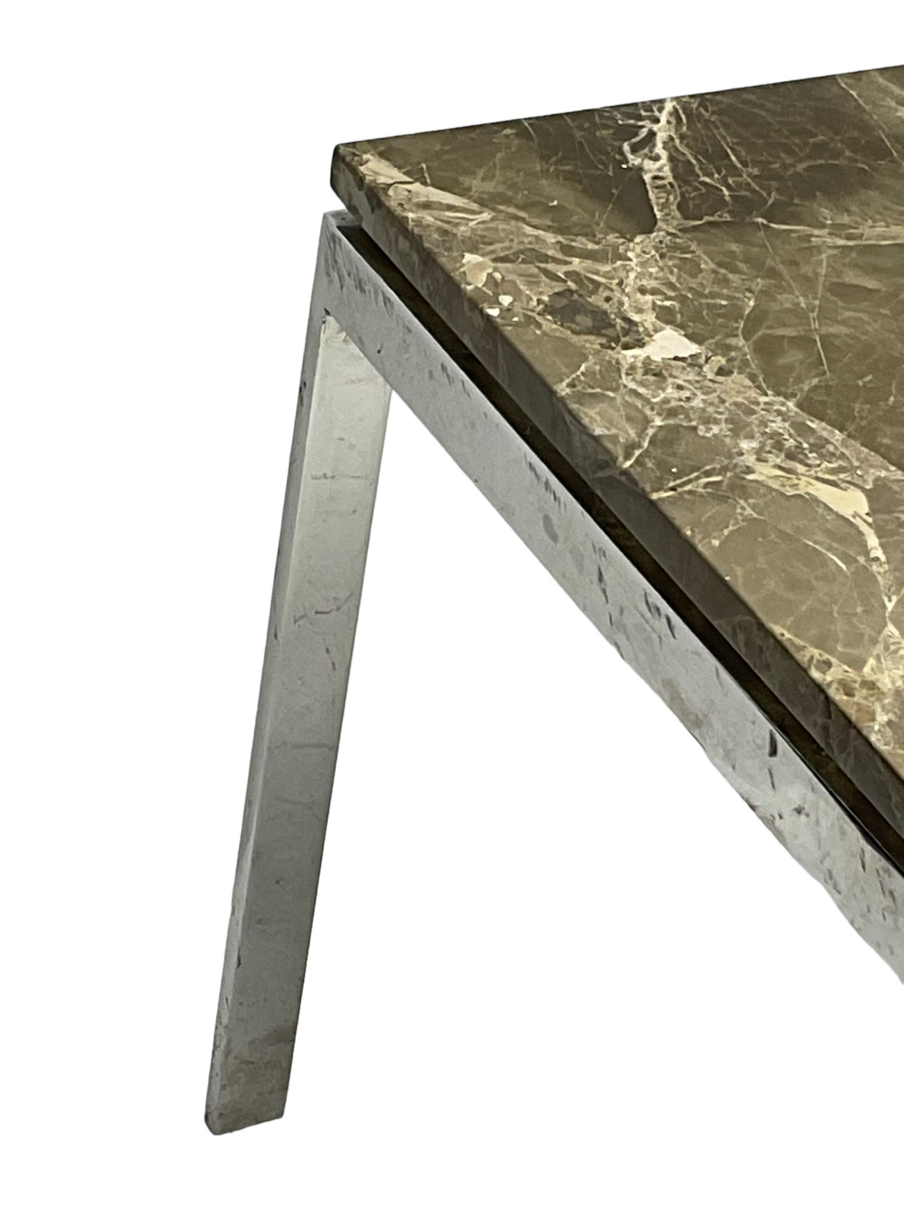 Mid-to-late 20th century marble and metal coffee table - Image 6 of 7