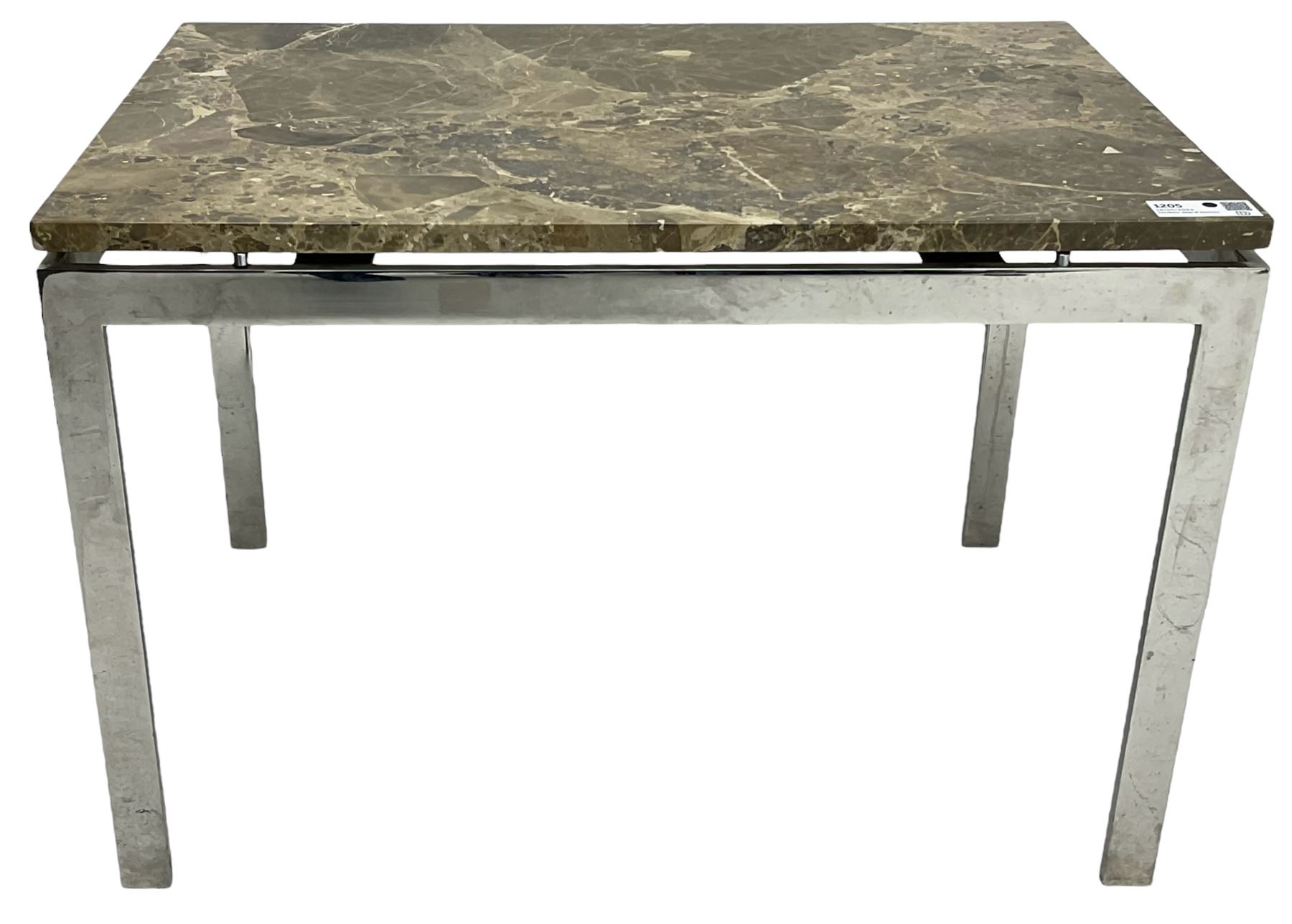 Mid-to-late 20th century marble and metal coffee table