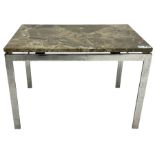 Mid-to-late 20th century marble and metal coffee table