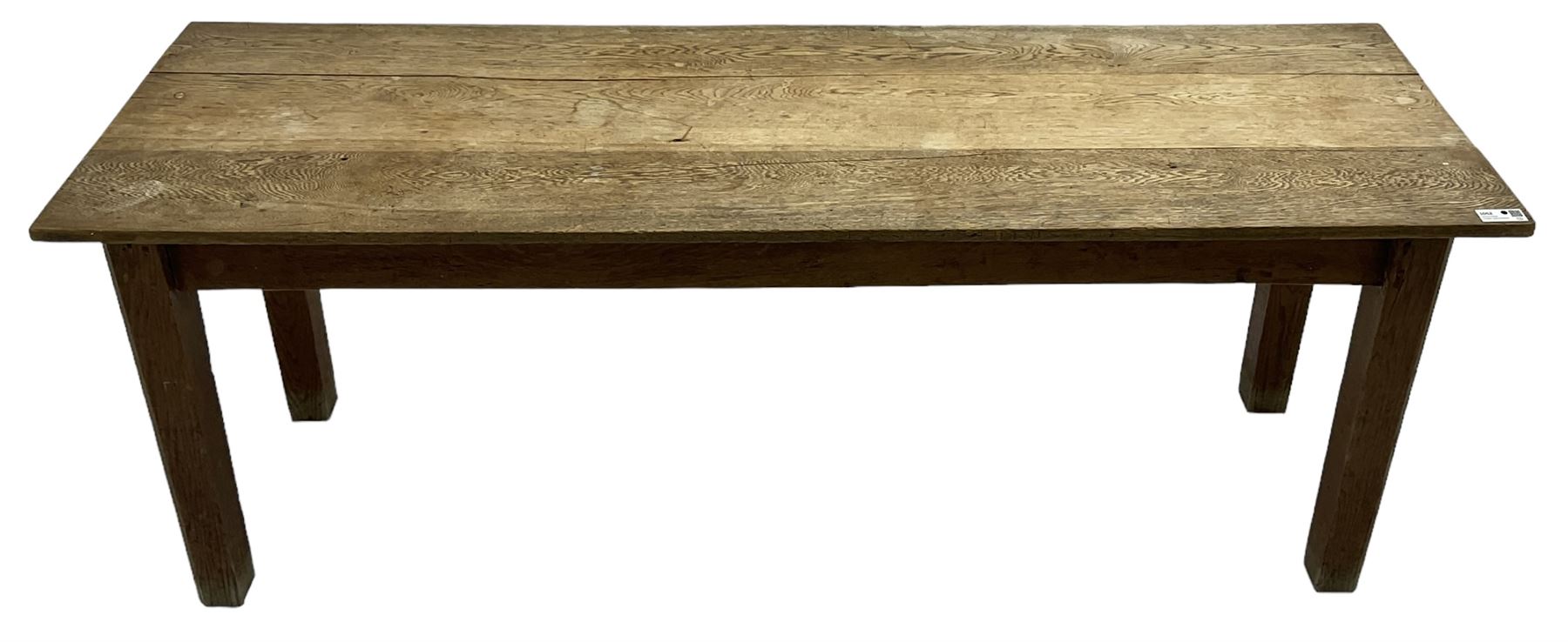 20th century oak refectory dining table - Image 3 of 7