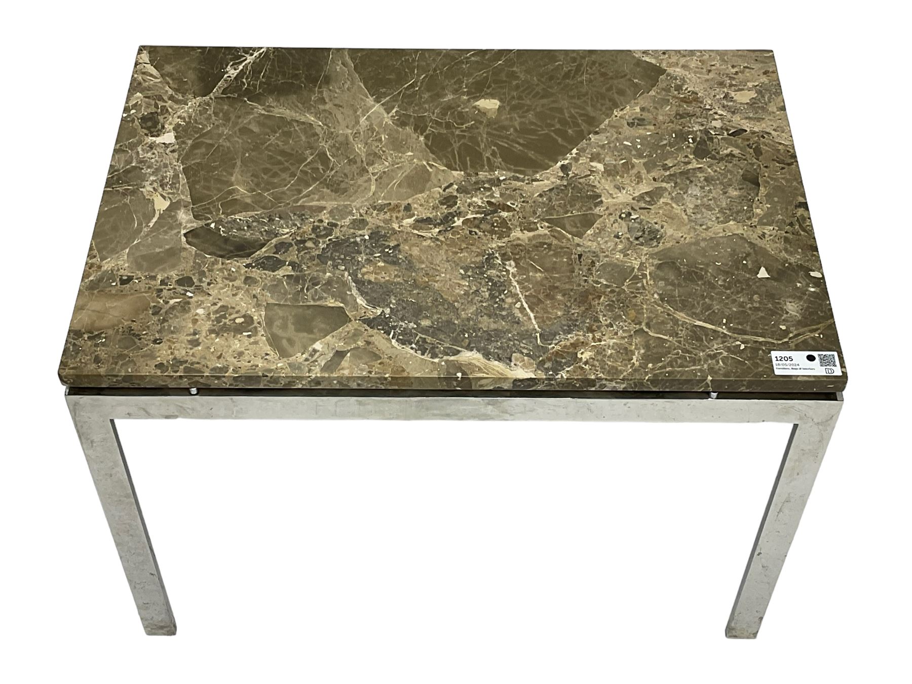 Mid-to-late 20th century marble and metal coffee table - Image 2 of 7
