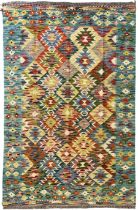 Chobi kilim multi-colour ground rug