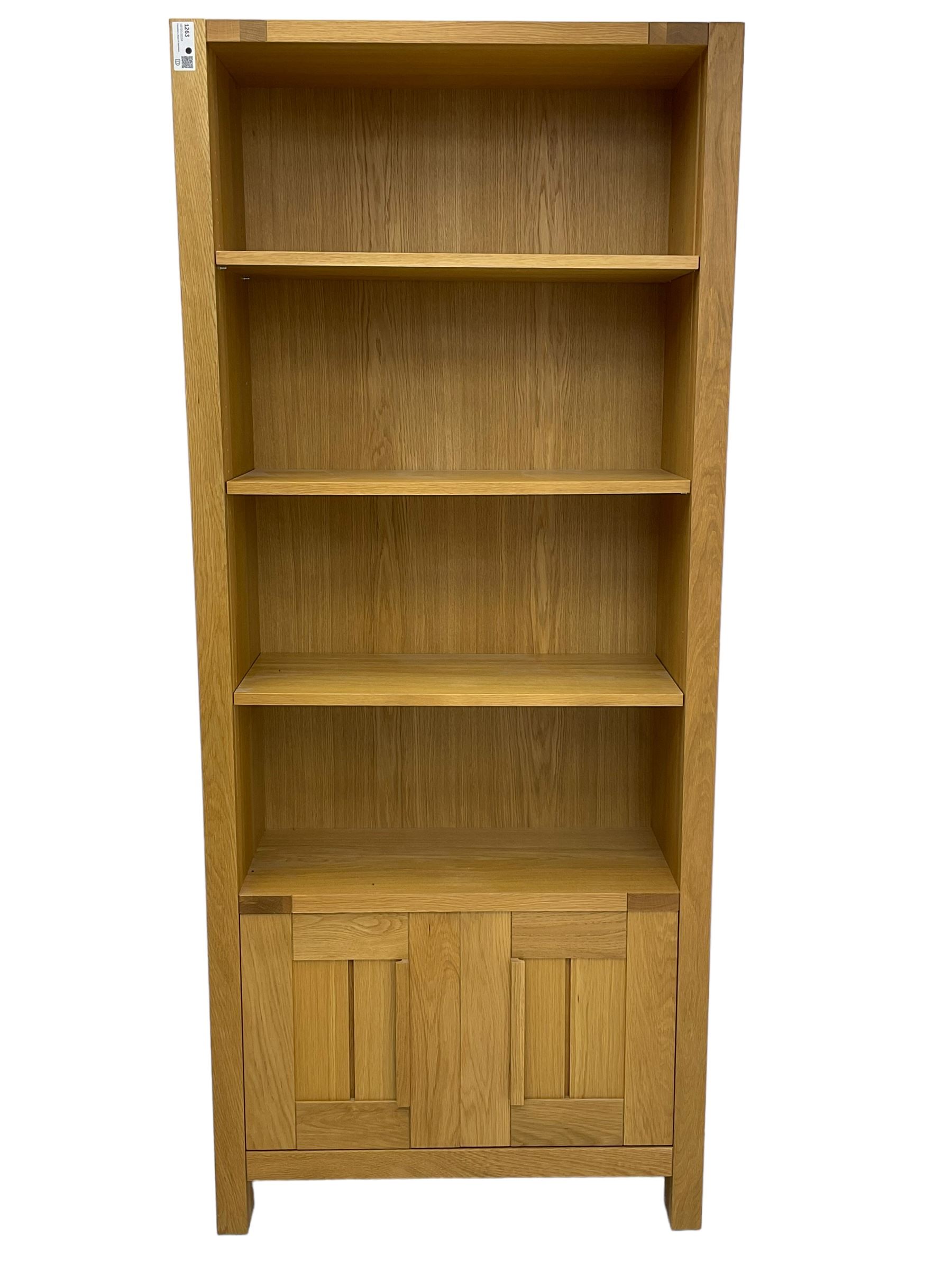 Light oak open bookcase