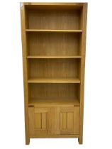 Light oak open bookcase