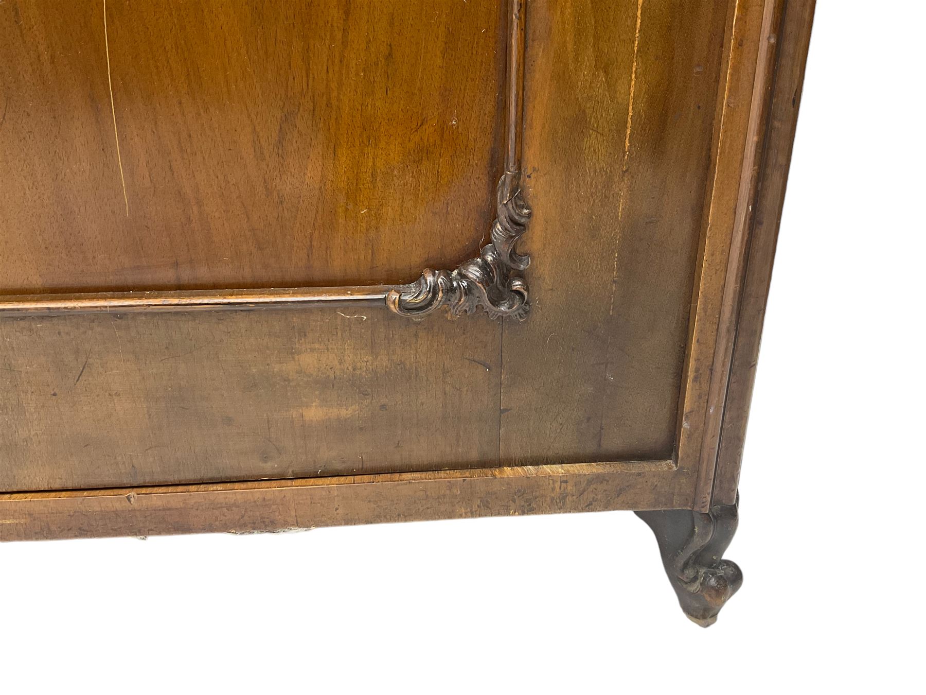 Early 20th century Italian walnut armoire wardrobe - Image 7 of 13