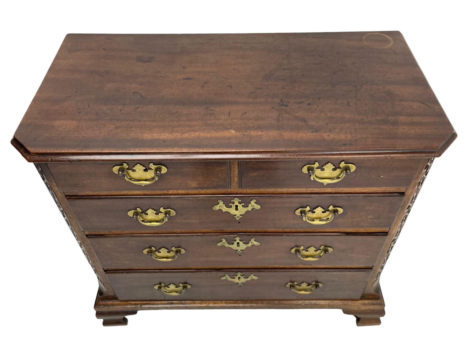 George III Chippendale design mahogany chest - Image 2 of 13