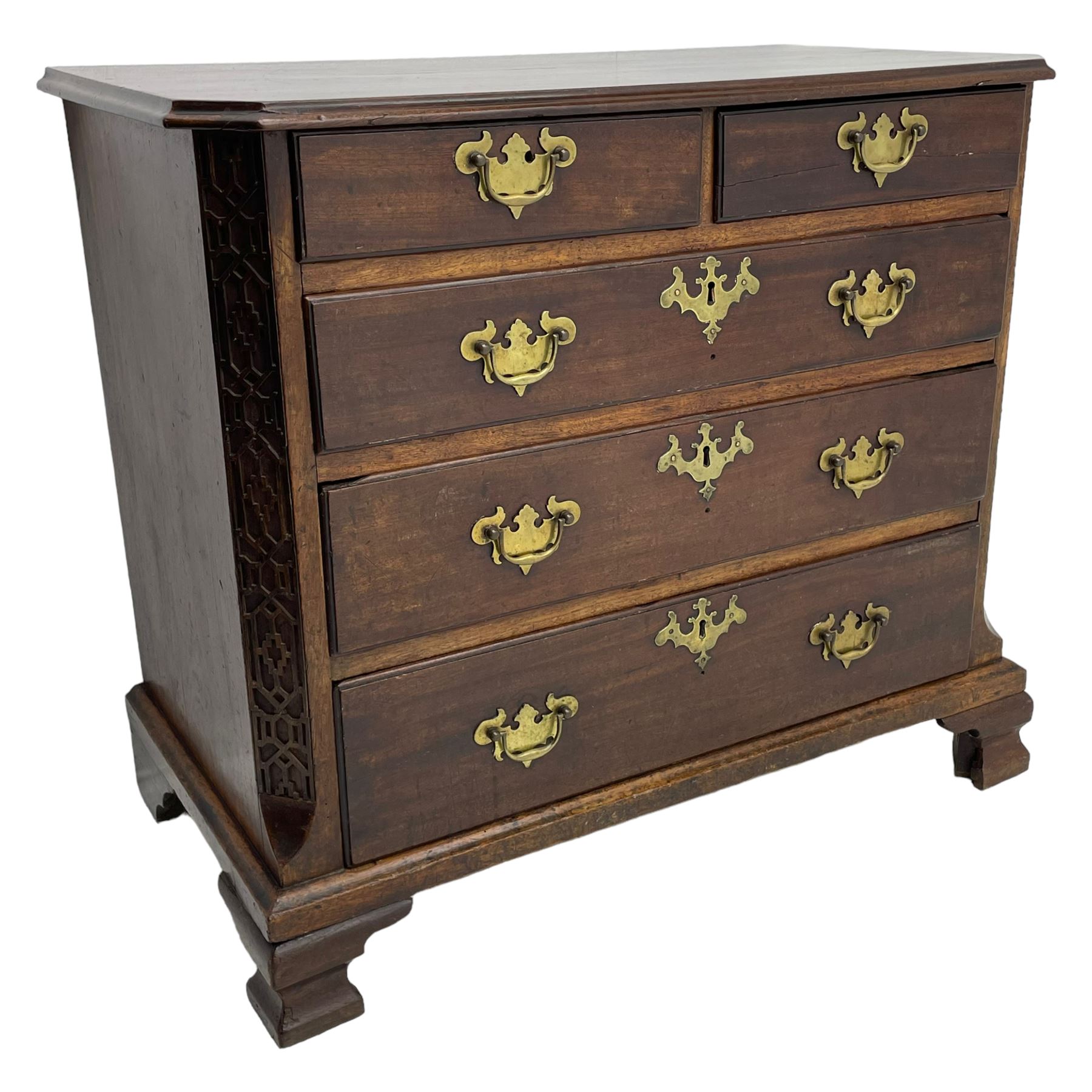 George III Chippendale design mahogany chest - Image 13 of 13