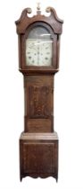 Benjamin Ellis Coates of Wakefield - mid-19th century oak and mahogany 8-day longcase clock