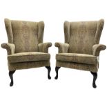 Parker Knoll - 'Burghley' pair of wingback armchairs