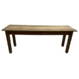 20th century oak refectory dining table