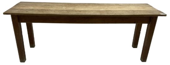 20th century oak refectory dining table