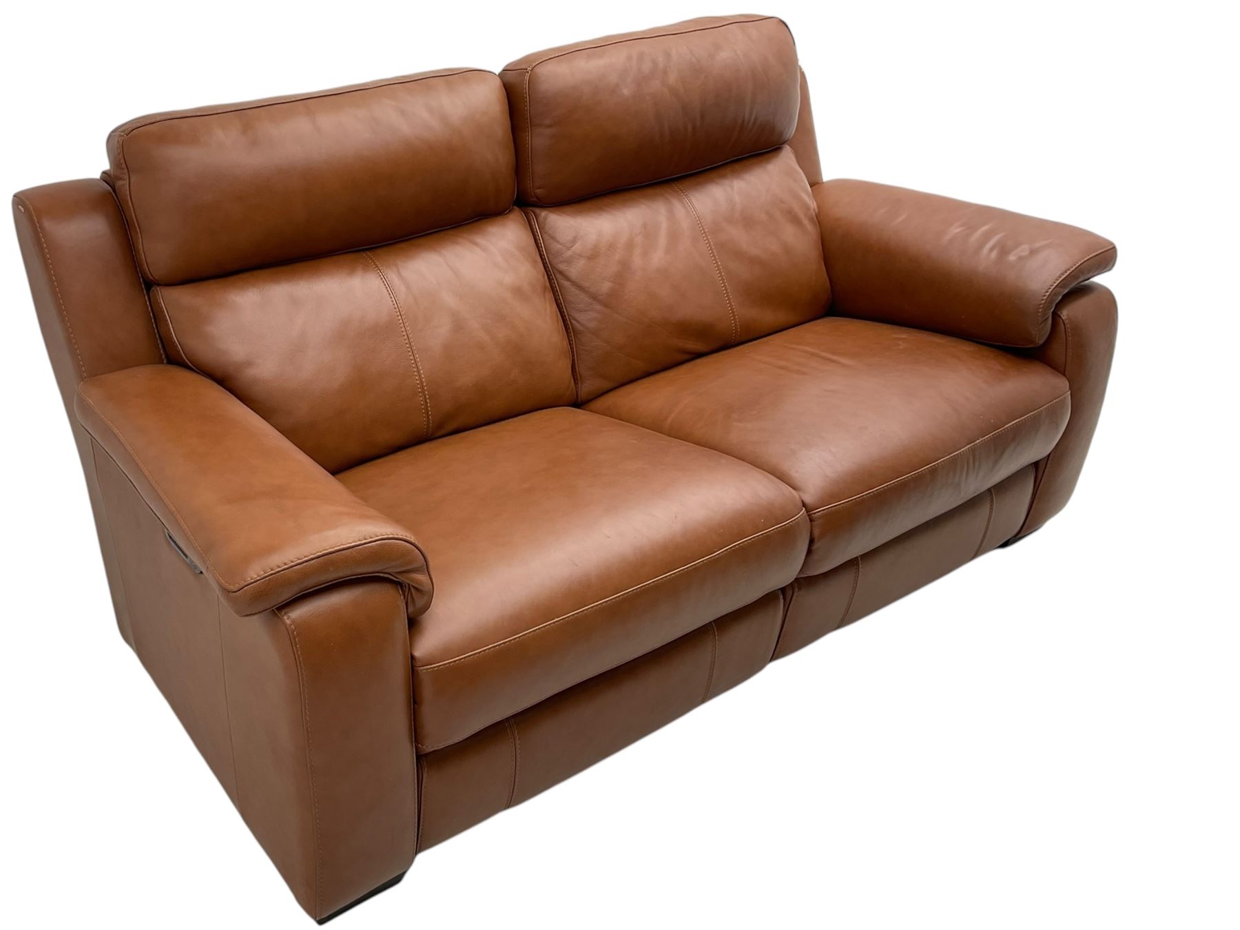 Two-seat electric reclining 'smart' sofa (W192cm - Image 3 of 8