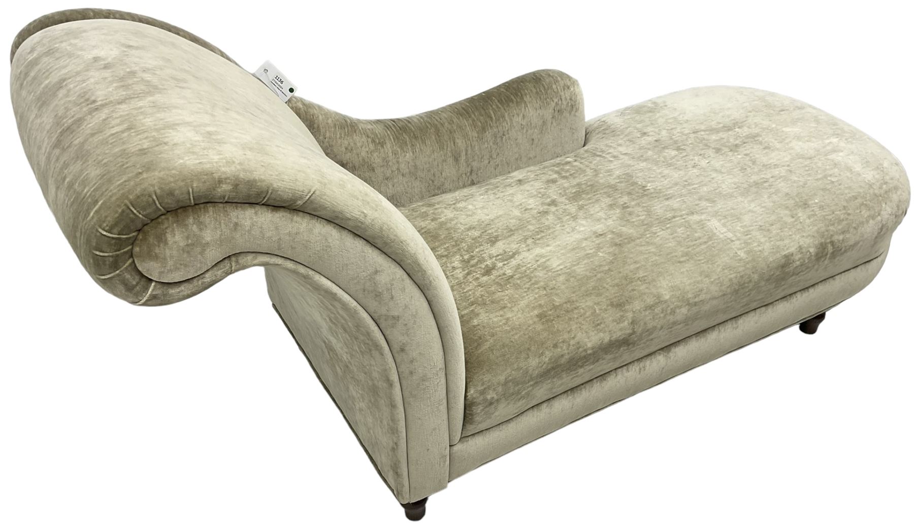 Contemporary chaise longue with scrolled back - Image 6 of 8