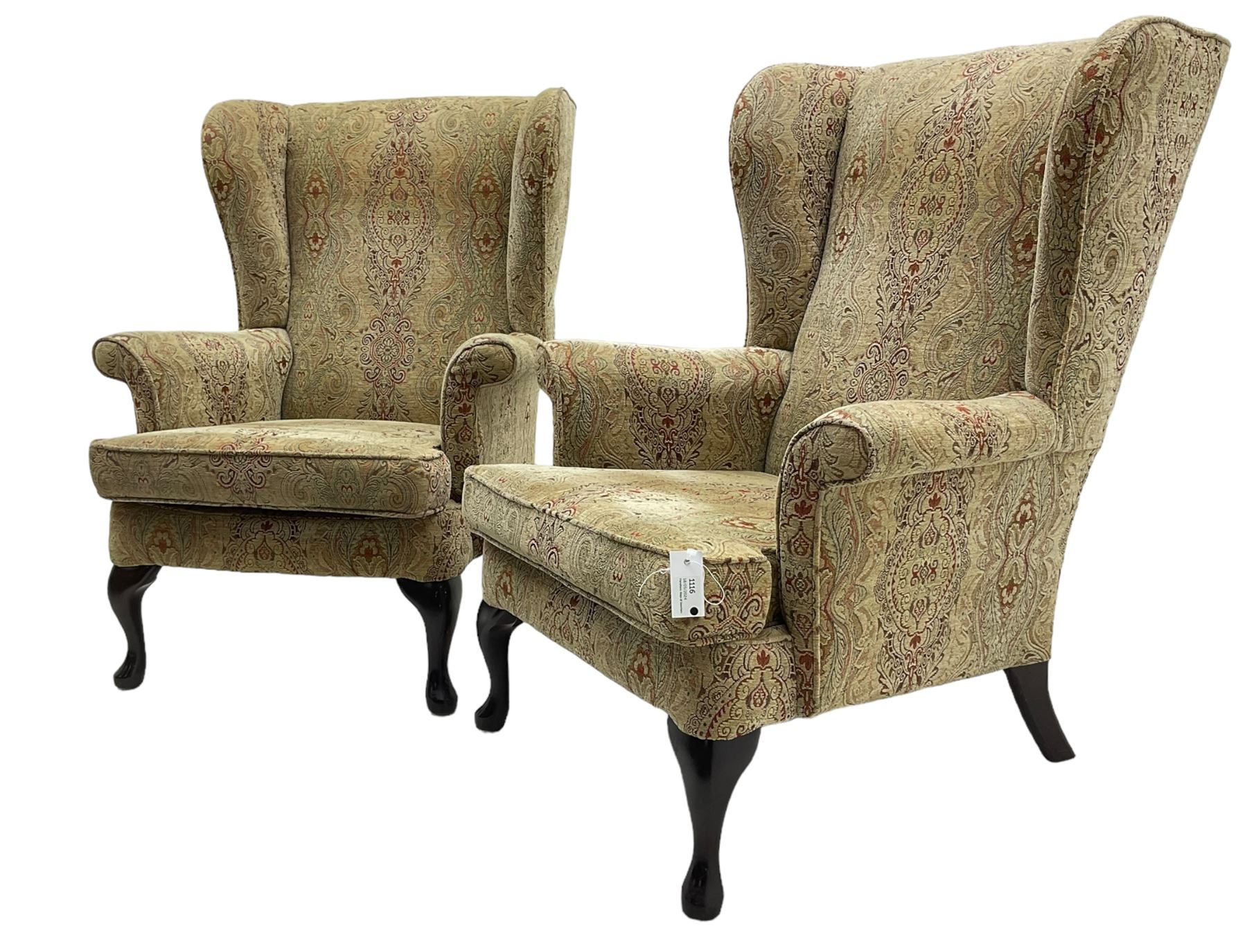 Parker Knoll - 'Burghley' pair of wingback armchairs - Image 3 of 5