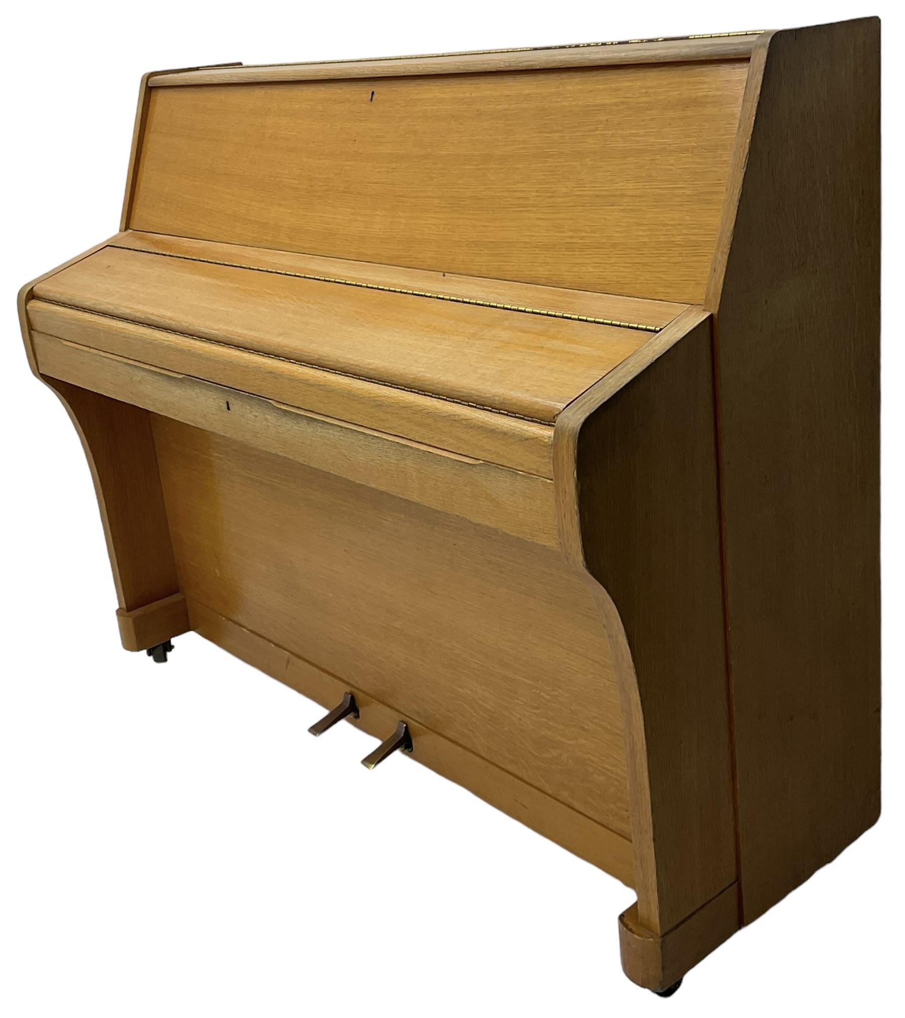 Kemble - English 20th century compact upright piano in light oak case - Bild 4 aus 5