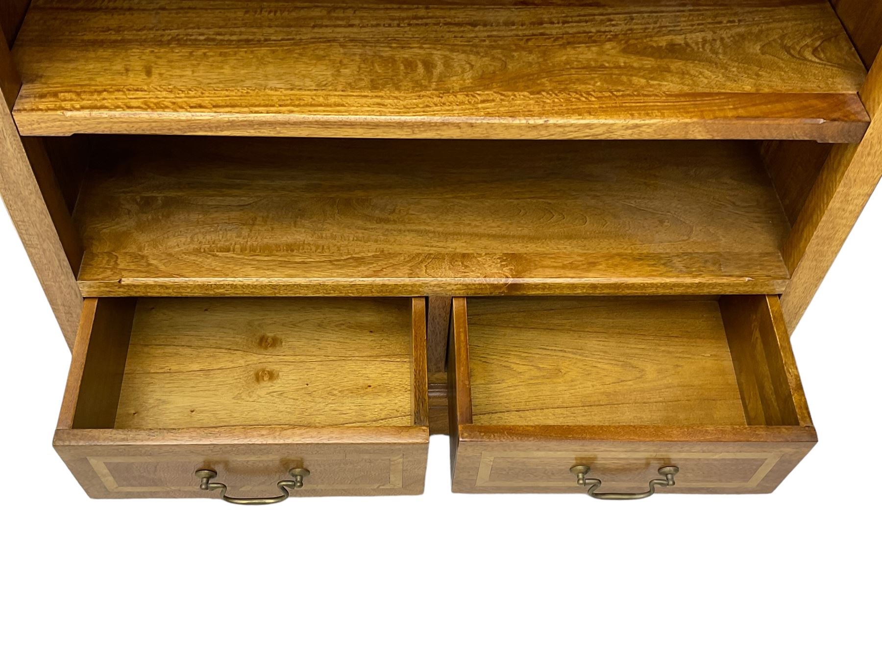 Hardwood open bookcase - Image 3 of 5